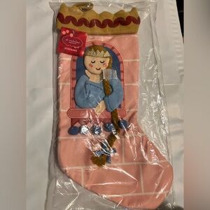 NICHOLAS Pink and Blue Christmas Stocking